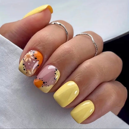 Sunshine Daisies • Yellow Nails • Press-on Nails