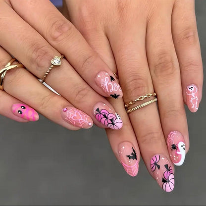 Spooky Chic • Pink Nails • Press-on Nails