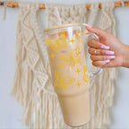 Butterfly Garden Glass Cup, Mug & Tumbler with Lid and Straw CoRo & Company