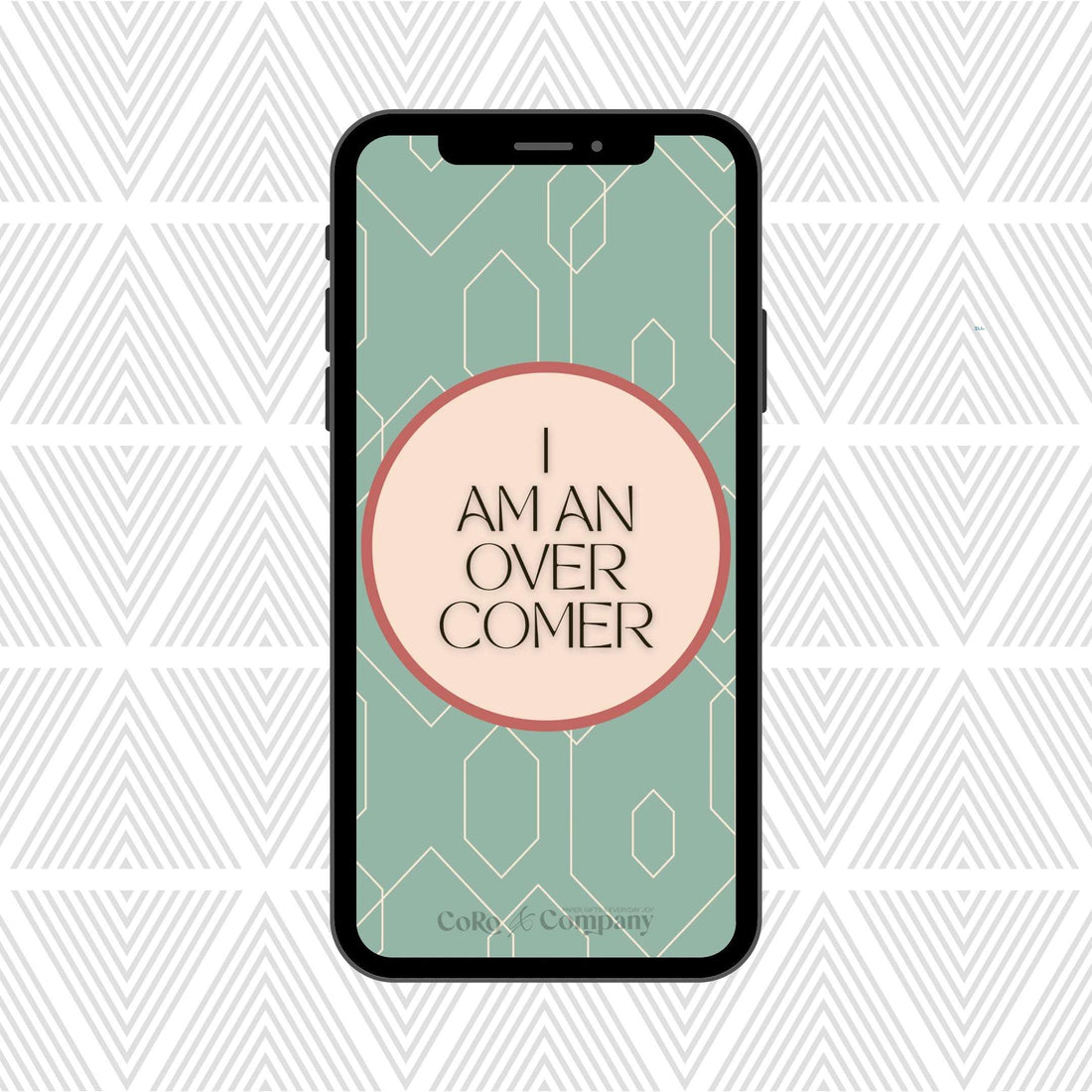 I Am an Overcomer Affirmation Phone Wallpaper - CoRo & Company