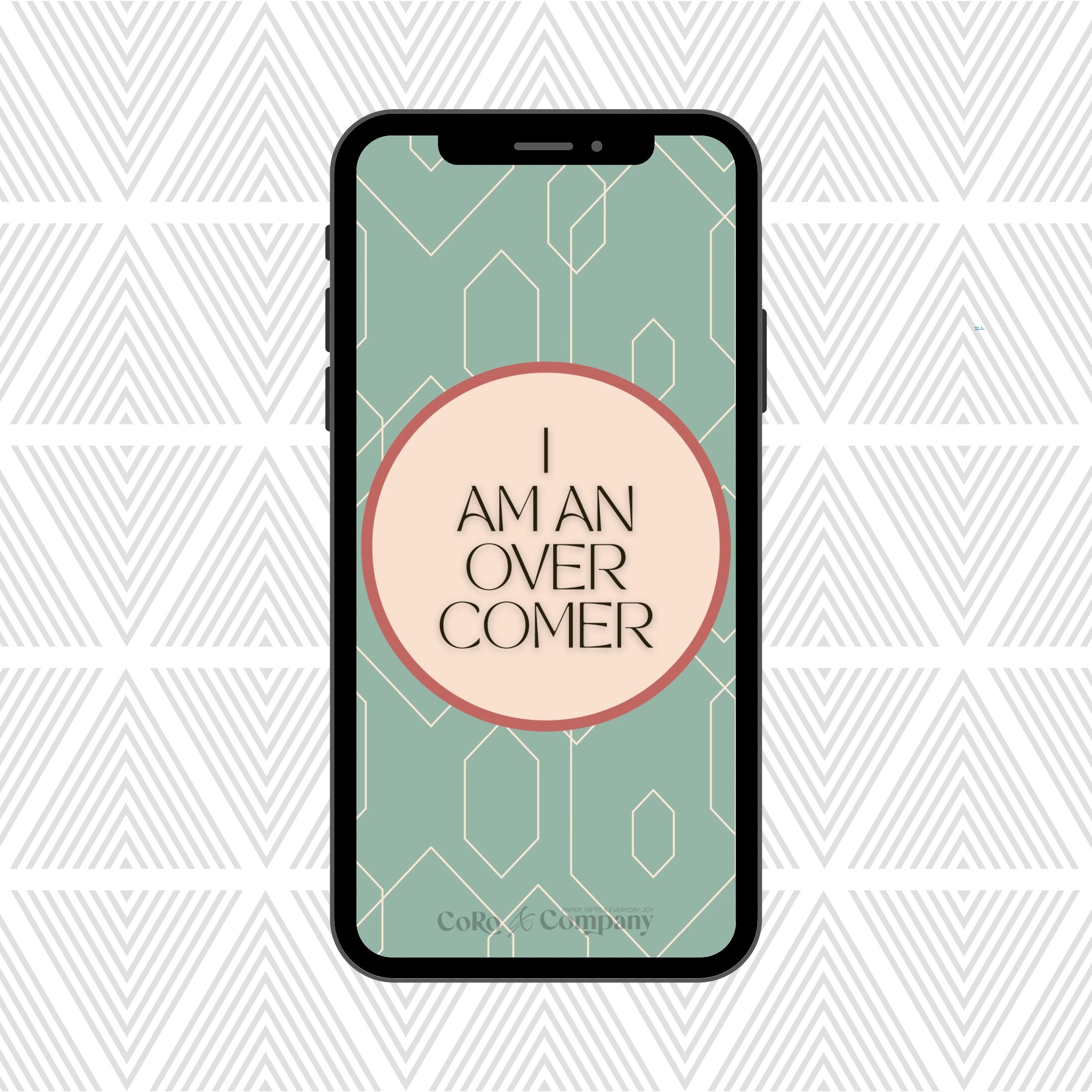 I Am an Overcomer Affirmation Phone Wallpaper - CoRo & Company