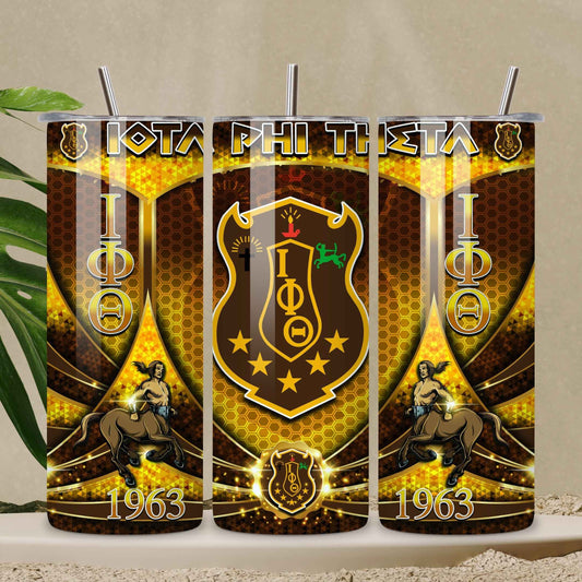 Iotas 20 oz Skinny Tumbler • Stainless Steel • Drinkware Tumbler