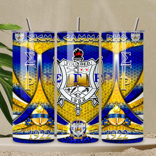 SGRho 20 oz Skinny Tumbler • Stainless Steel • Drinkware Tumbler
