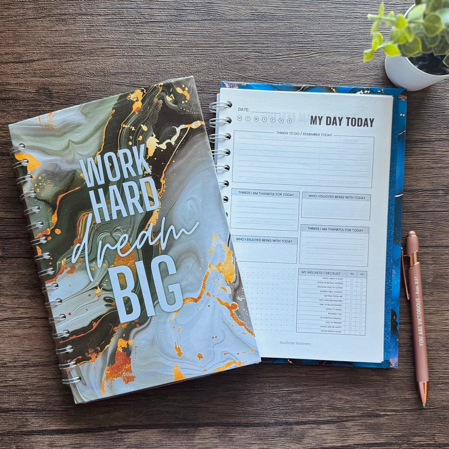 Work Hard Dream Big Self-Love Journal