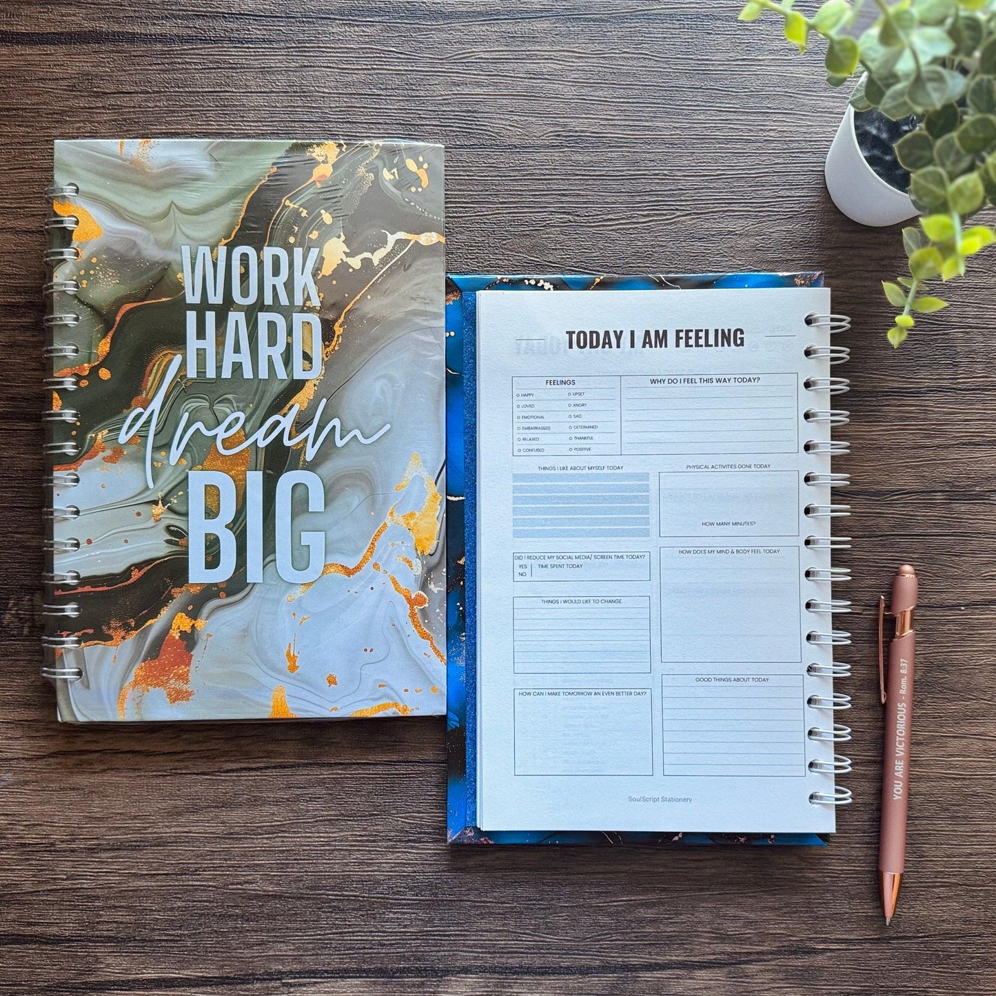 Work Hard Dream Big Self-Love Journal