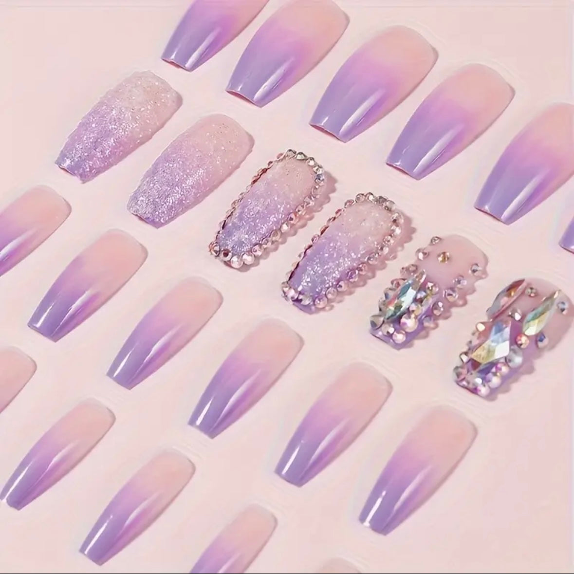 Royal Amethyst Sparkle • Purple Nails • Press-on Nails