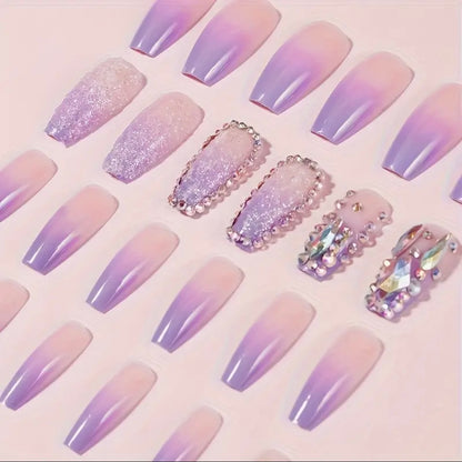 Royal Amethyst Sparkle • Purple Nails • Press-on Nails