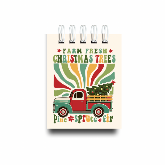 Farm Fresh Christmas Trees Mini Jotter Notebook