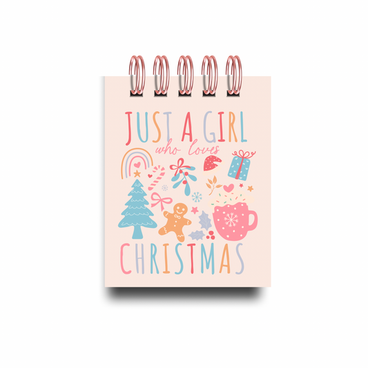 Just A Girl Who Loves Christmas Mini Jotter Notebook