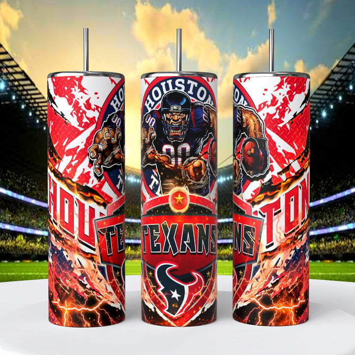 Houston Texans Skinny Tumbler • 20 oz Stainless Steel • Drinkware - CoRo & Company