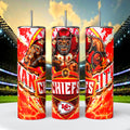Kansas City Chiefs Skinny Tumbler • 20 oz Stainless Steel • Drinkware