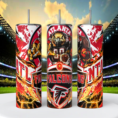 Atlanta Falcons Skinny Tumbler • 20 oz Stainless Steel • Drinkware - CoRo & Company