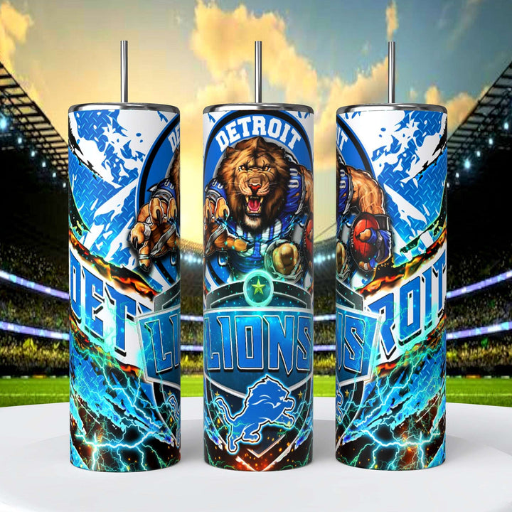 Detroit Lions Skinny Tumbler • 20 oz Stainless Steel • Drinkware - CoRo & Company