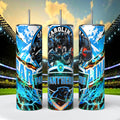 Carolina Panthers Skinny Tumbler • 20 oz Stainless Steel • Drinkware - CoRo & Company