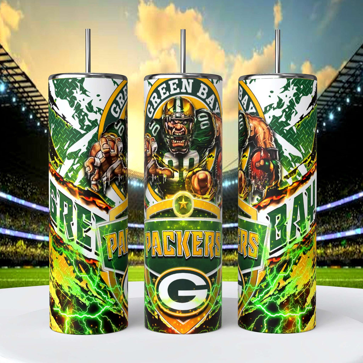Green Bay Packers Skinny Tumbler • 20 oz Stainless Steel • Drinkware - CoRo & Company