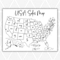 USA sales map with state outlines on a white background