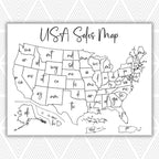 USA sales map with state outlines on a white background