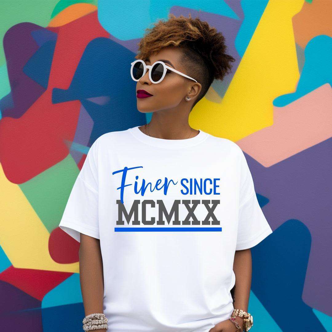 Finer Since MCMXX Unisex Sorority Tee • Crew Neck White T-Shirt