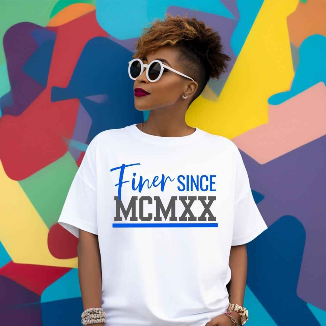 Finer Since MCMXX Unisex Sorority Tee • Crew Neck White T-Shirt