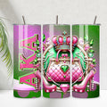Alpha Kappa Alpha 20 oz Skinny Tumbler • Stainless Steel • Drinkware Tumbler