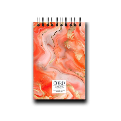 Peach Waves Desktop Daily Planner • 6 x 9"