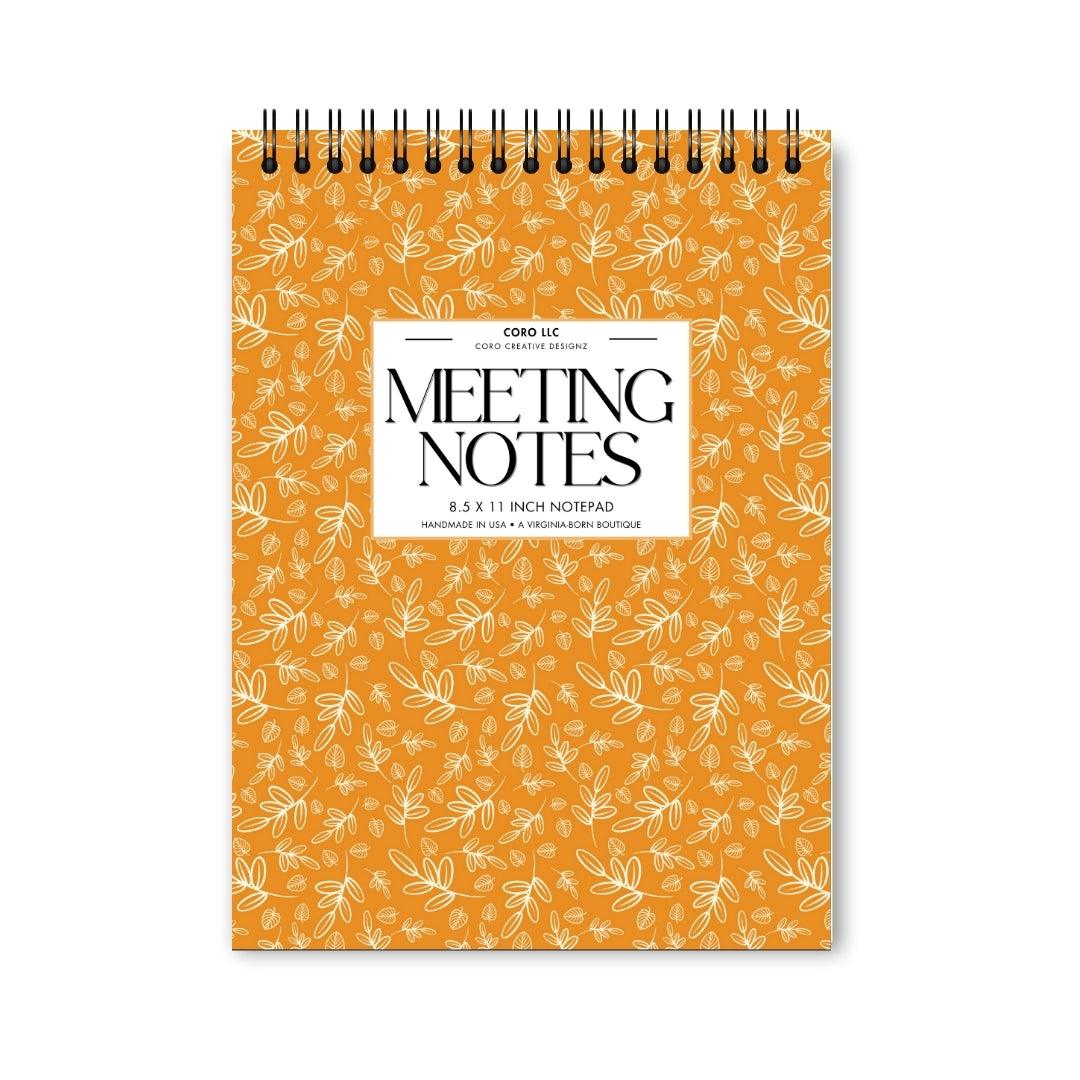 Citrus Meeting Notes Notepad • 8.5x11"