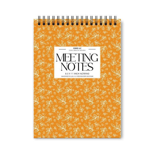 Citrus Meeting Notes Notepad • 8.5x11"