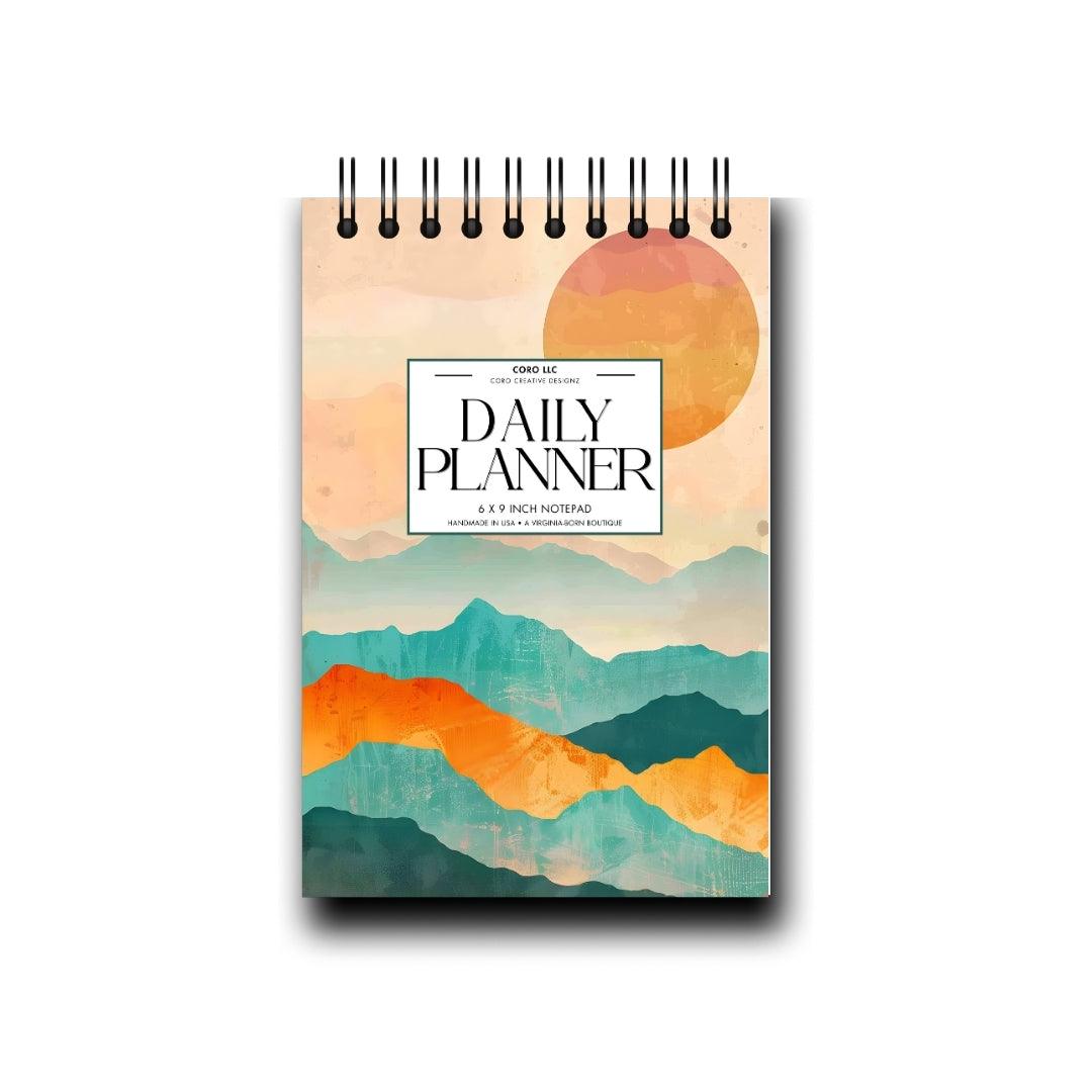 Boho Sunset Desktop Daily Planner • 6 x 9"