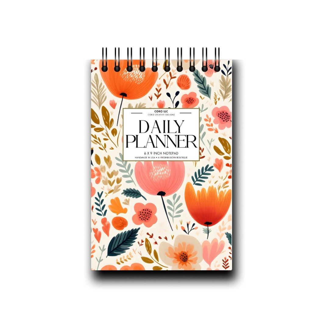 Floral Boho Desktop Daily Planner • 6 x 9"