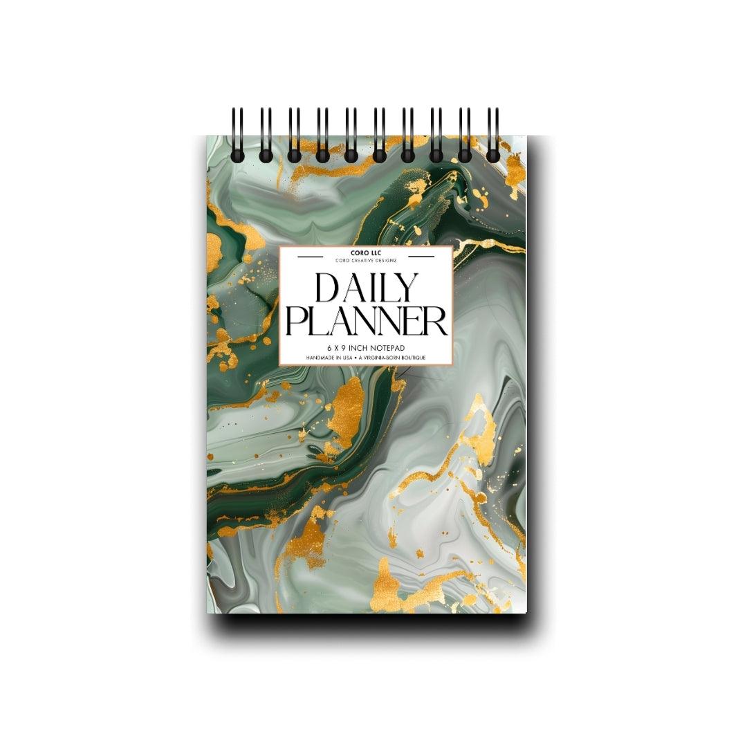 Green Turnip Desktop Daily Planner • 6 x 9"