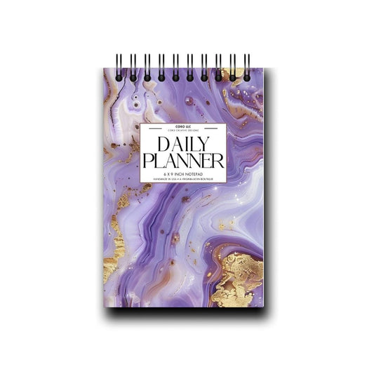 Purple Glaze Desktop Daily Planner • 6 x 9"