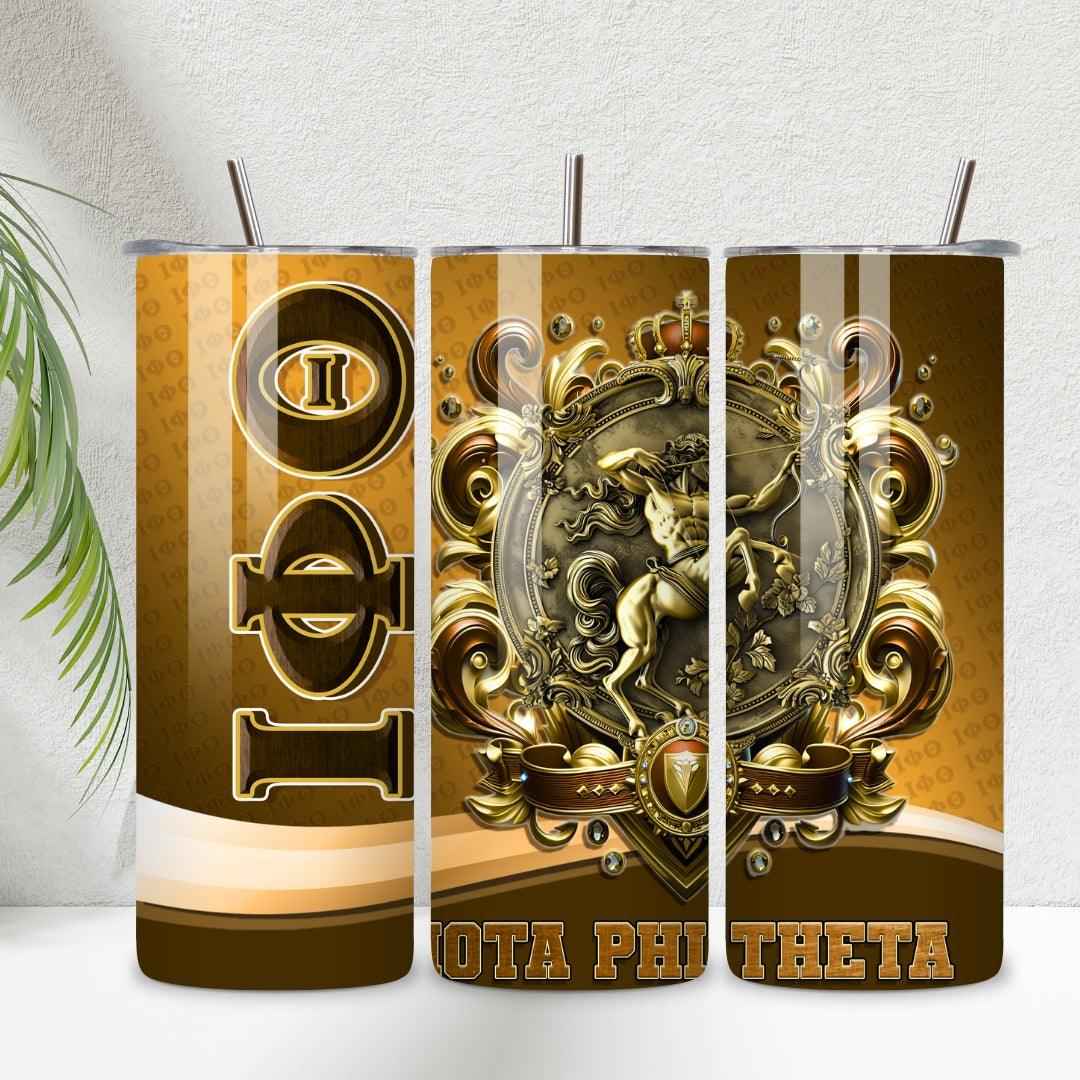 Iota Phi Theta 20 oz Skinny Tumbler • Stainless Steel • Drinkware Tumbler