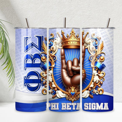 Phi Beta Sigma 20 oz Skinny Tumbler • Stainless Steel • Drinkware