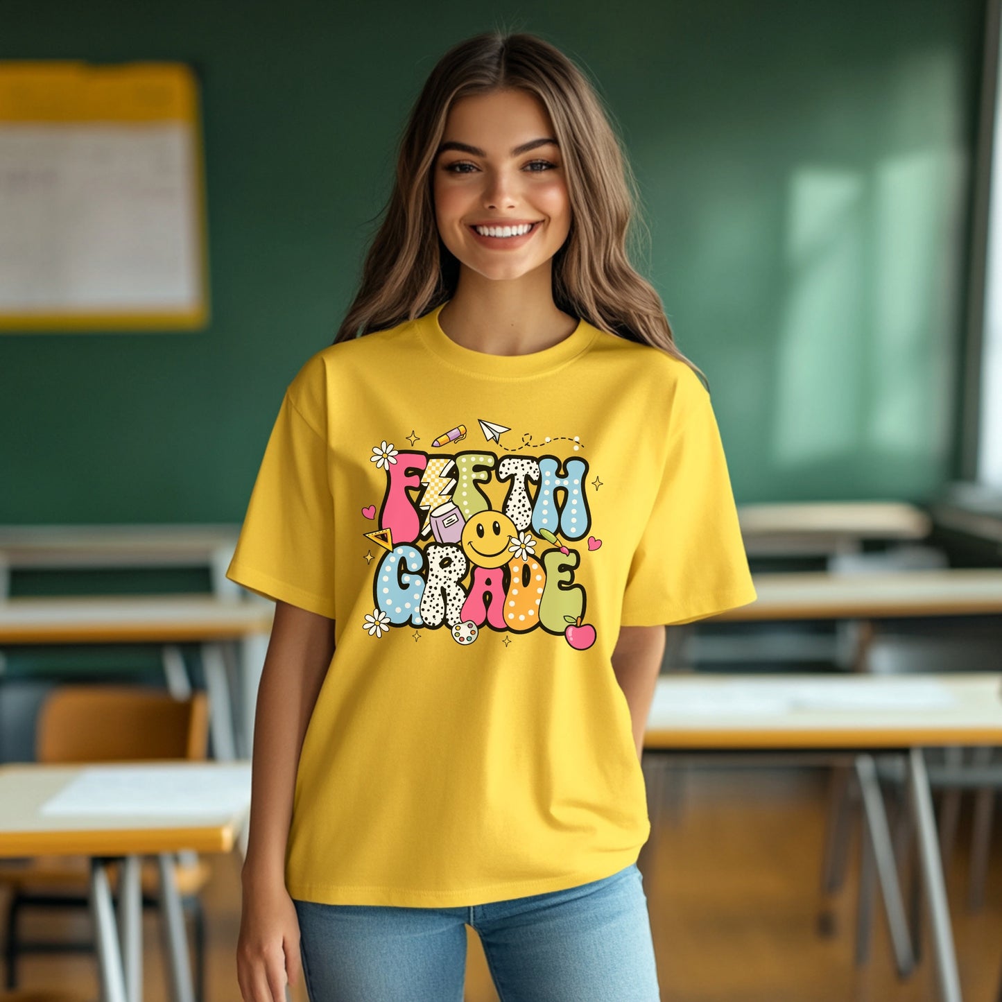 Retro Back 2 School Teacher Tee – Vintage-Inspired Teacher Graphic Shirt T-Shirt