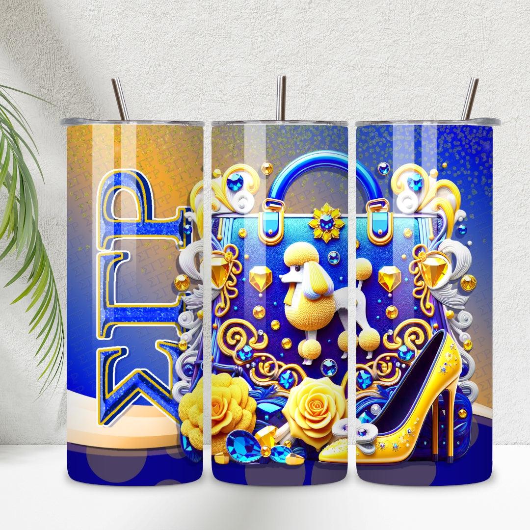 Sigma Gamma Rho 20 oz Skinny Tumbler • Stainless Steel • Drinkware